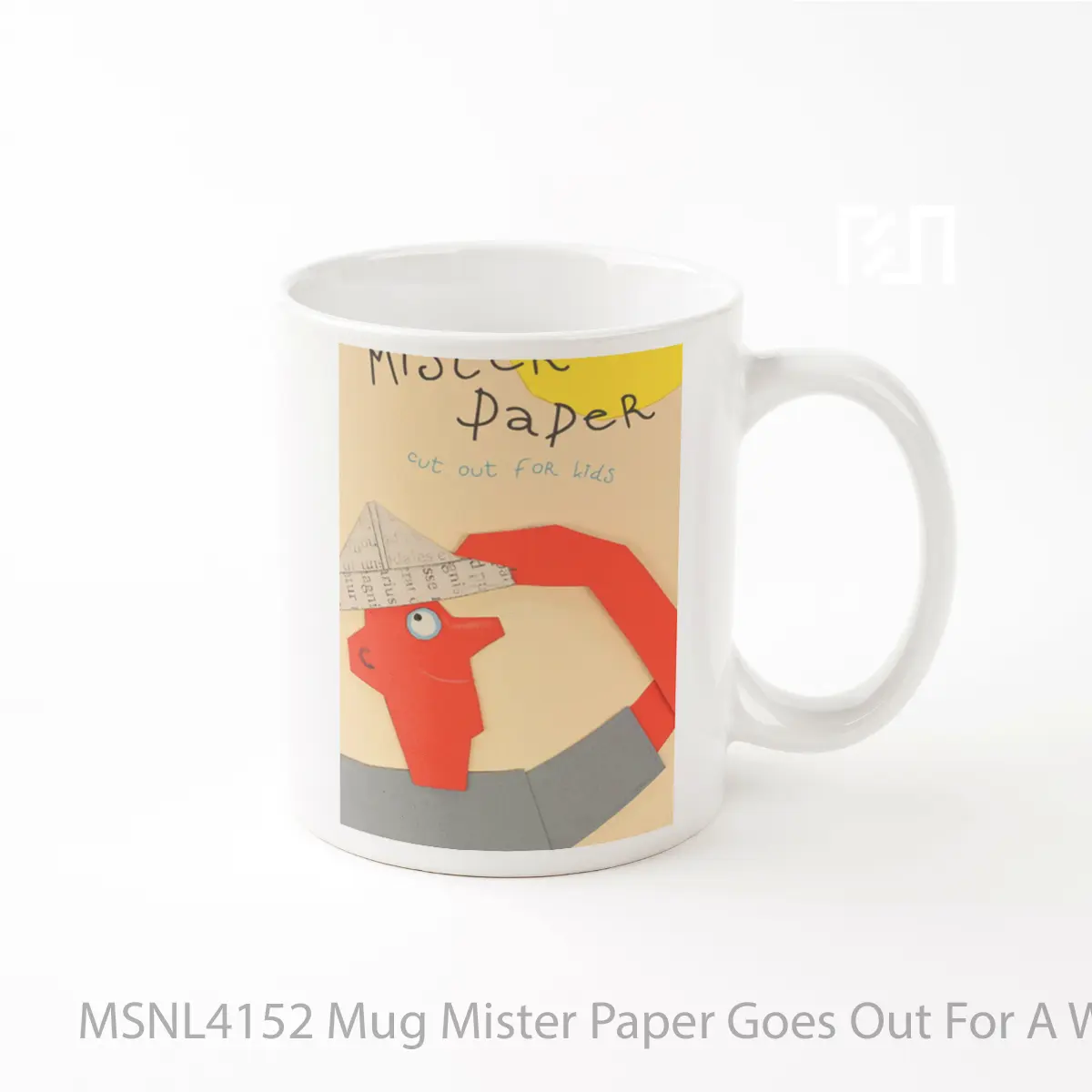 Mug Mister Paper Goes Out For A Walk Gelas Keramik Tema Film MSNL4152