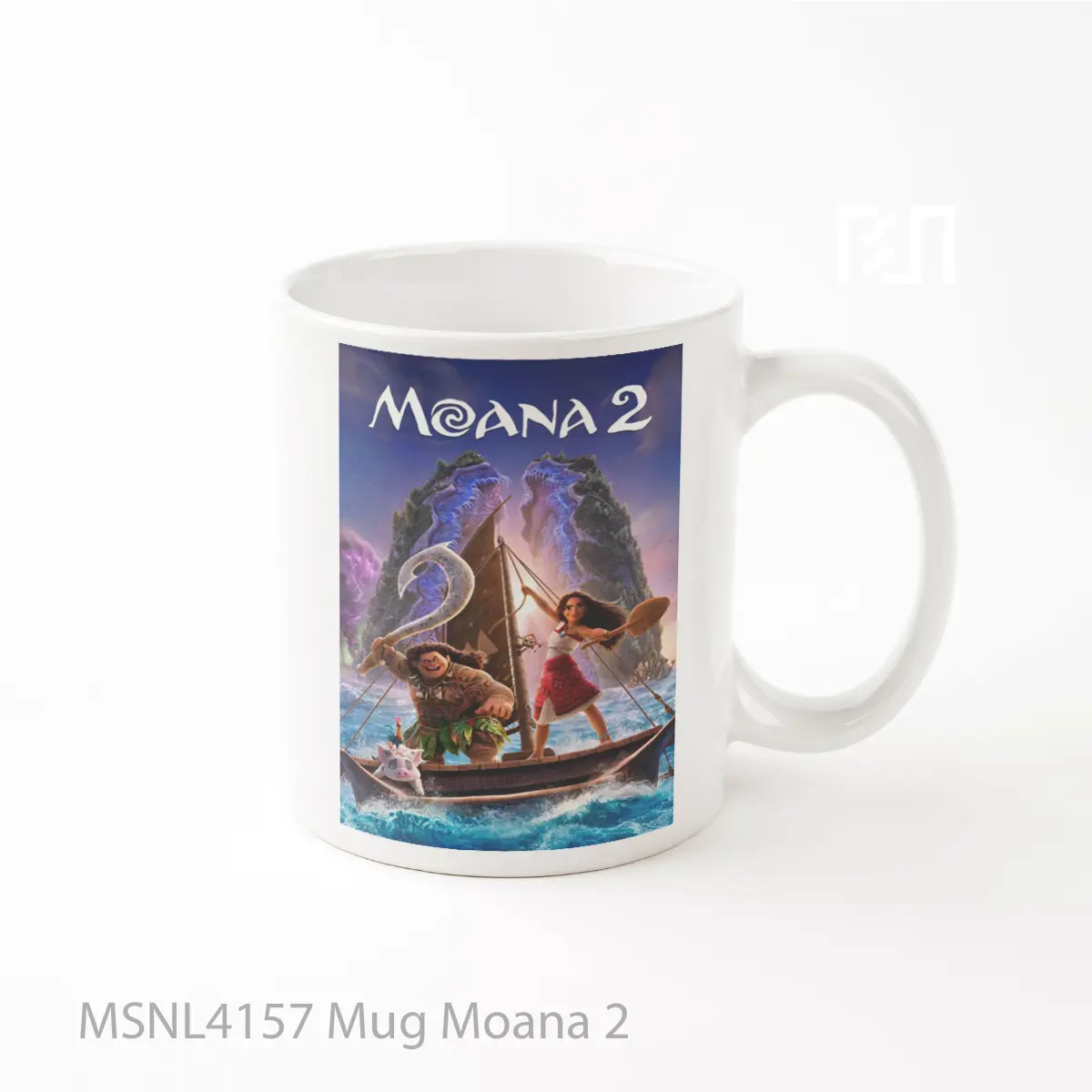 Mug Moana 2 Gelas Keramik Tema Film MSNL4157