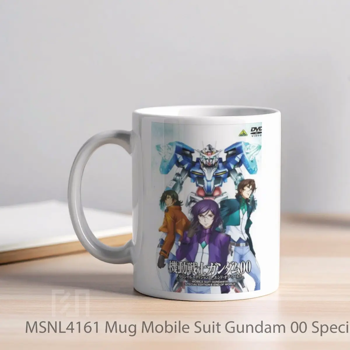 Mug Mobile Suit Gundam 00 Special Edition Ii End Of World Gelas Keramik Tema Film MSNL4161 - Tampak Kiri