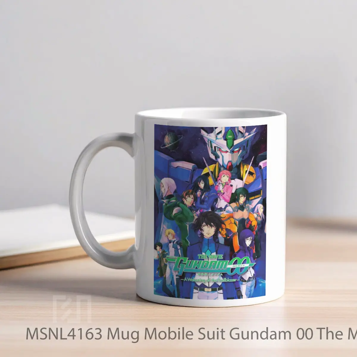 Mug Mobile Suit Gundam 00 The Movie A Wakening Of The Trailblazer Gelas Keramik Tema Film MSNL4163 - Tampak Kiri
