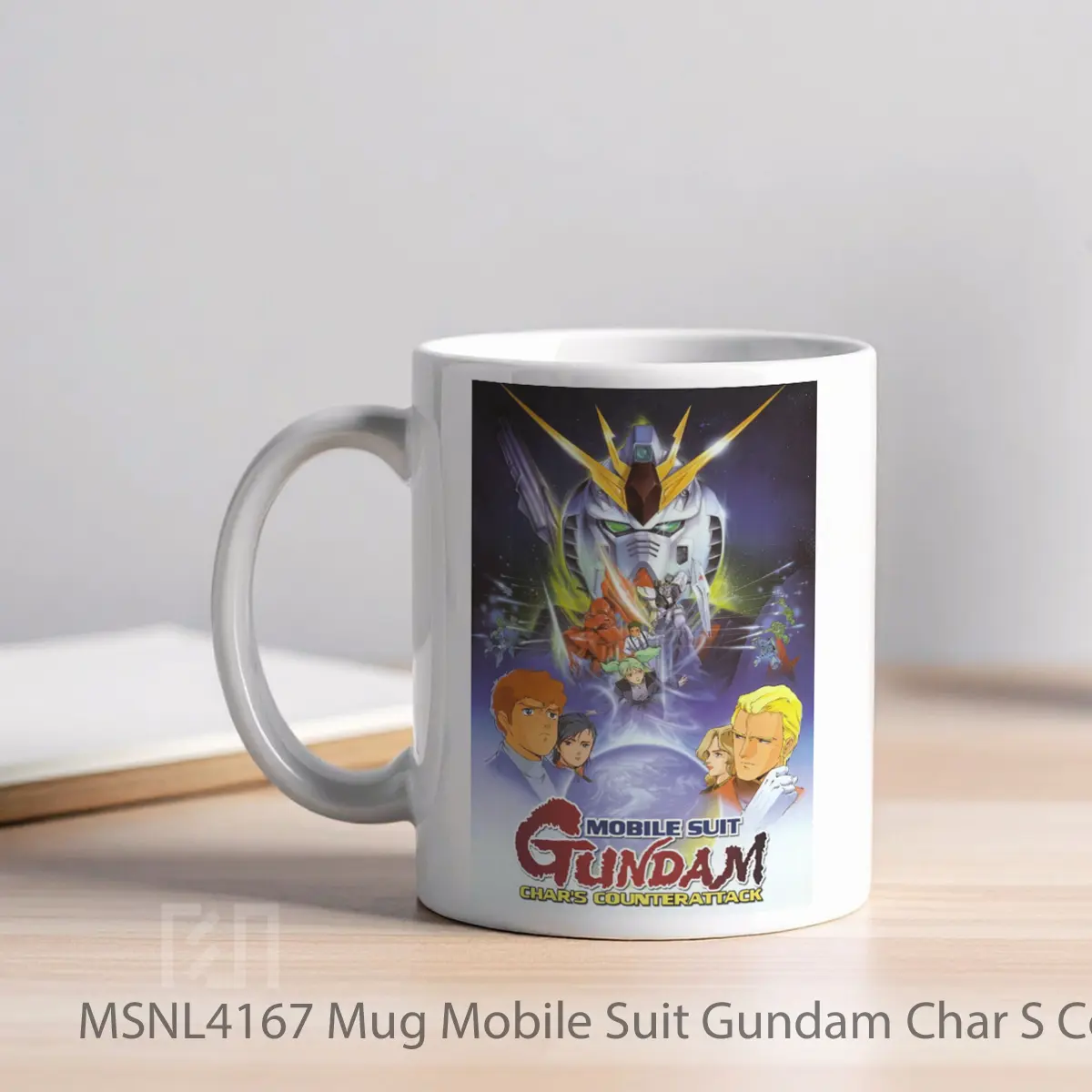 Mug Mobile Suit Gundam Char S Counterattack Gelas Keramik Tema Film MSNL4167 - Tampak Kiri