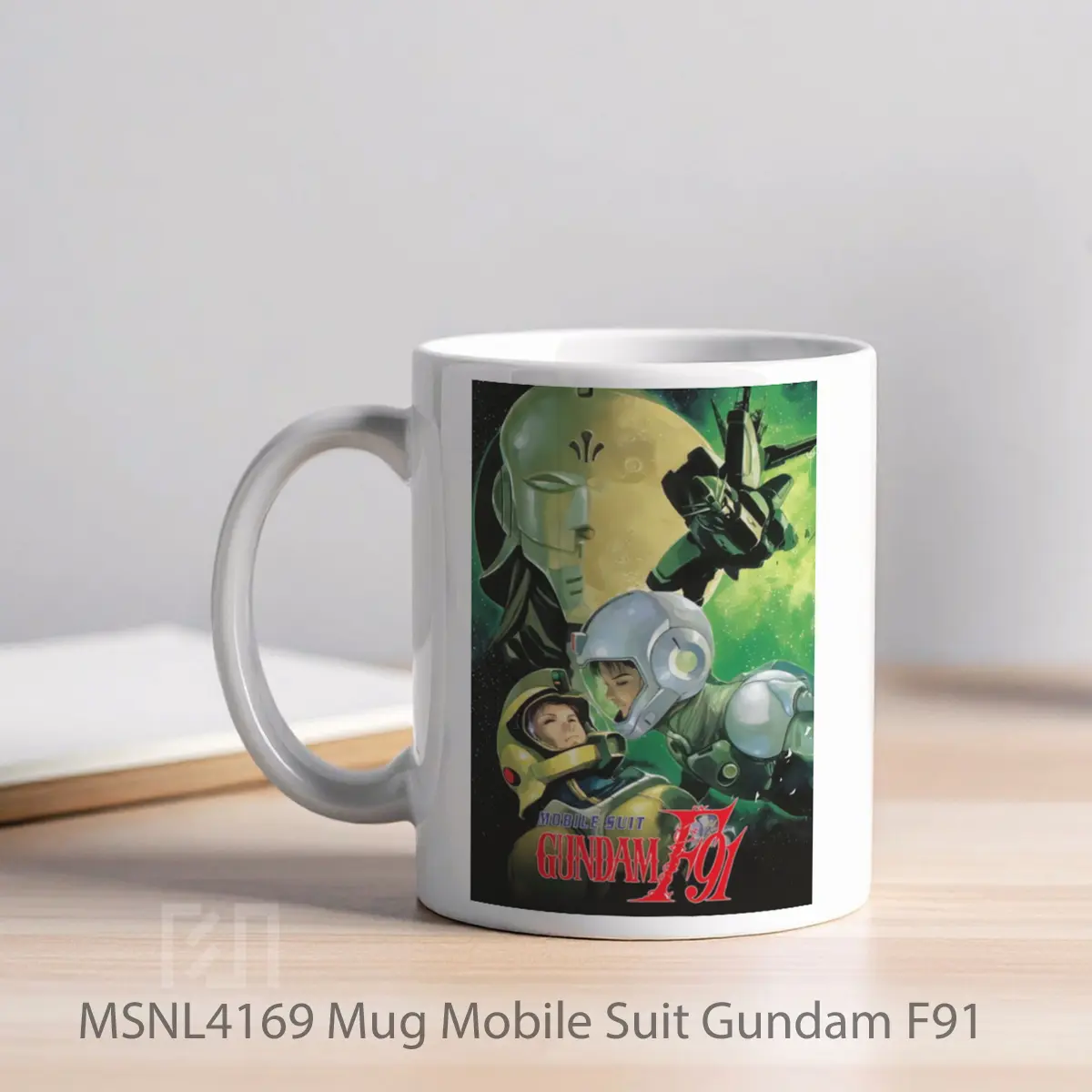 Mug Mobile Suit Gundam F91 Gelas Keramik Tema Film MSNL4169 - Tampak Kiri