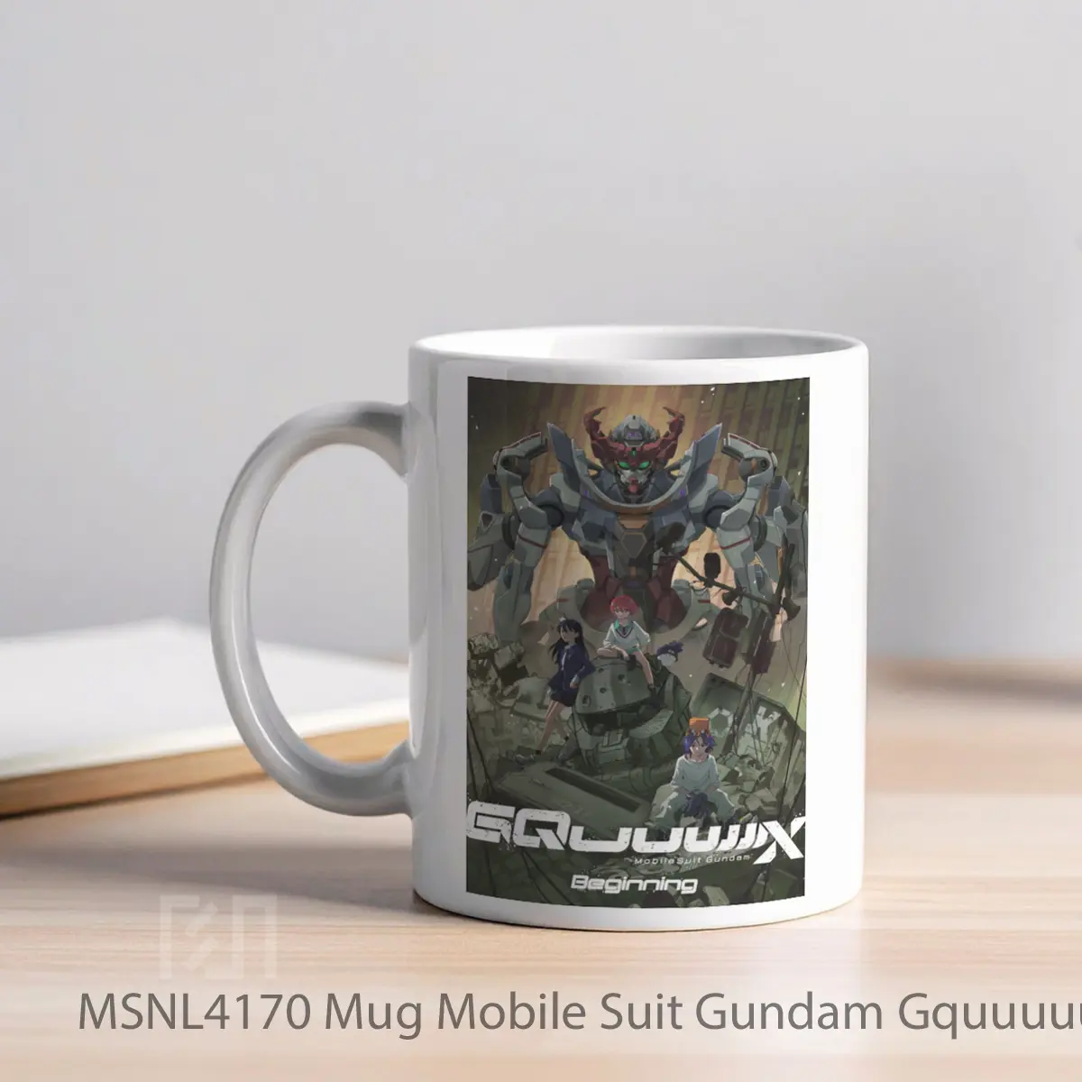 Mug Mobile Suit Gundam Gquuuuuux Beginning Gelas Keramik Tema Film MSNL4170 - Tampak Kiri
