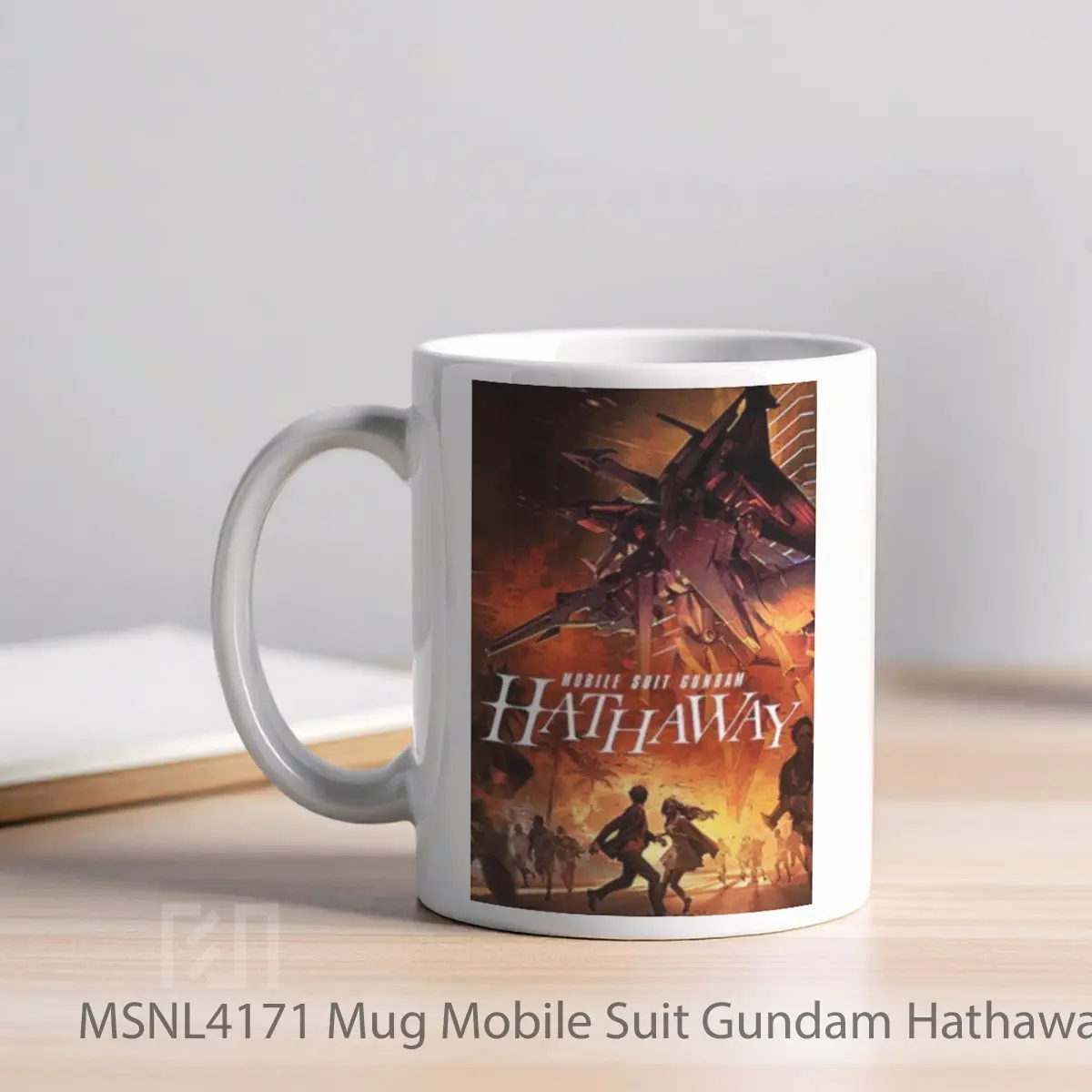 Mug Mobile Suit Gundam Hathaway Gelas Keramik Tema Film MSNL4171 - Tampak Kiri