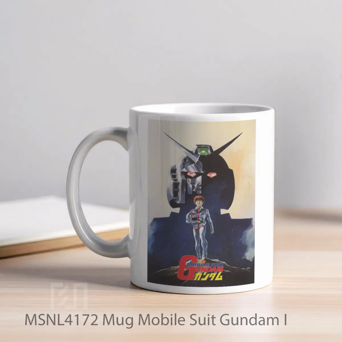 Mug Mobile Suit Gundam I Gelas Keramik Tema Film MSNL4172 - Tampak Kiri