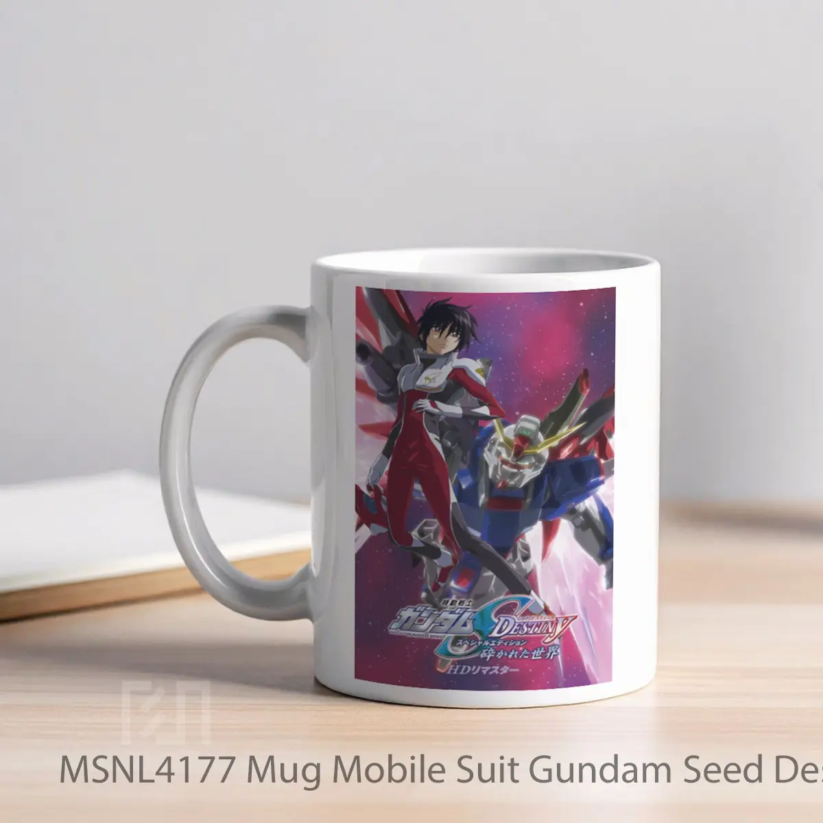 Mug Mobile Suit Gundam Seed Destiny Tv Movie I The Broken World Gelas Keramik Tema Film MSNL4177 - Tampak Kiri
