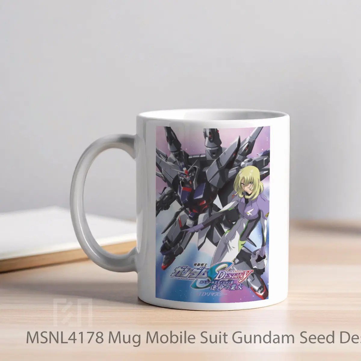 Mug Mobile Suit Gundam Seed Destiny Tv Movie Iii Flames Of Destiny Gelas Keramik Tema Film MSNL4178 - Tampak Kiri