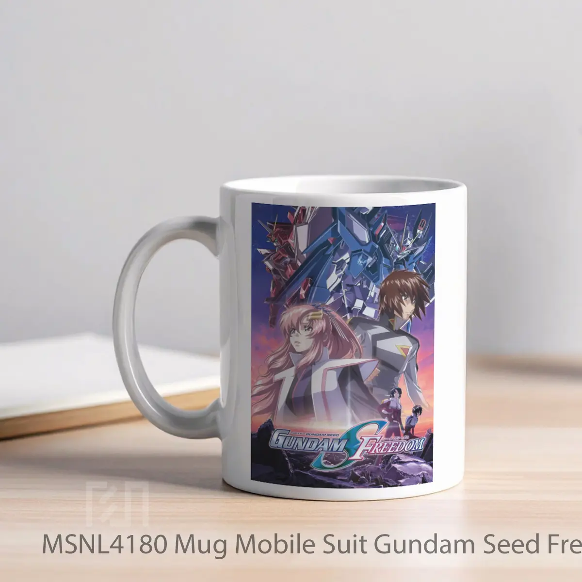 Mug Mobile Suit Gundam Seed Freedom Gelas Keramik Tema Film MSNL4180 - Tampak Kiri