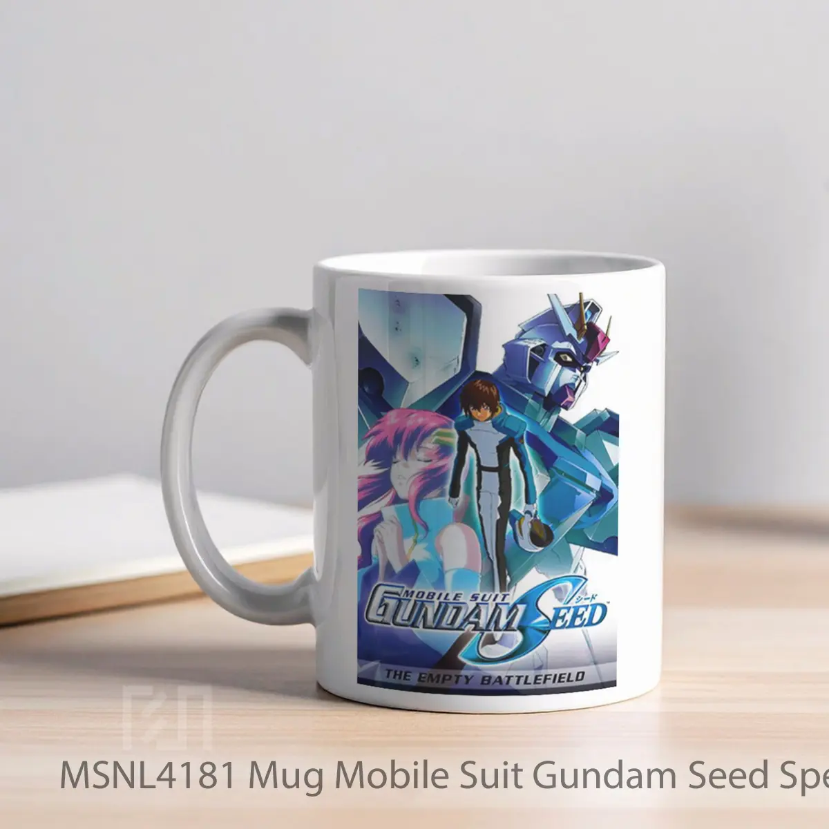 Mug Mobile Suit Gundam Seed Special Edition I The Empty Battlefield Gelas Keramik Tema Film MSNL4181 - Tampak Kiri
