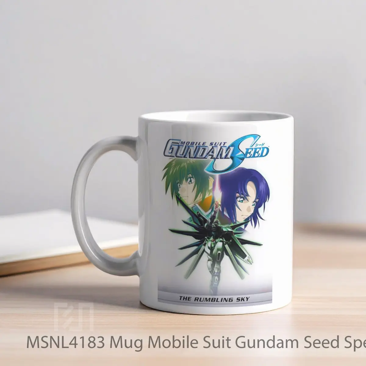 Mug Mobile Suit Gundam Seed Special Edition Iii The Rumbling Sky Gelas Keramik Tema Film MSNL4183 - Tampak Kiri