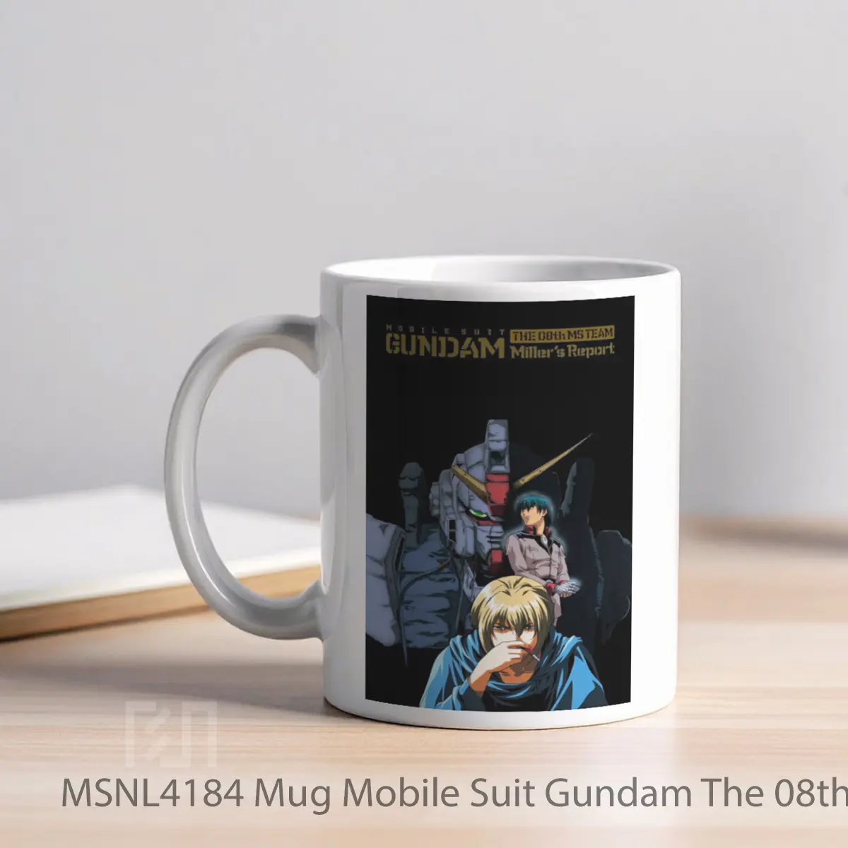 Mug Mobile Suit Gundam The 08th Ms Team Miller S Report Gelas Keramik Tema Film MSNL4184 - Tampak Kiri