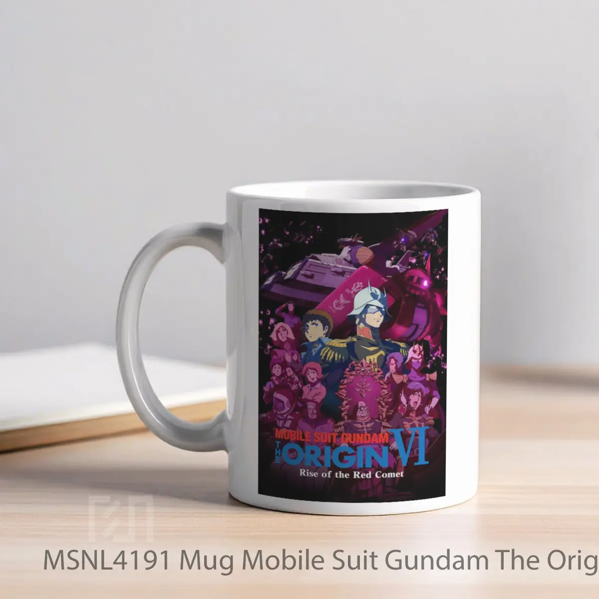 Mug Mobile Suit Gundam The Origin Vi Rise Of The Red Comet Gelas Keramik Tema Film MSNL4191 - Tampak Kiri