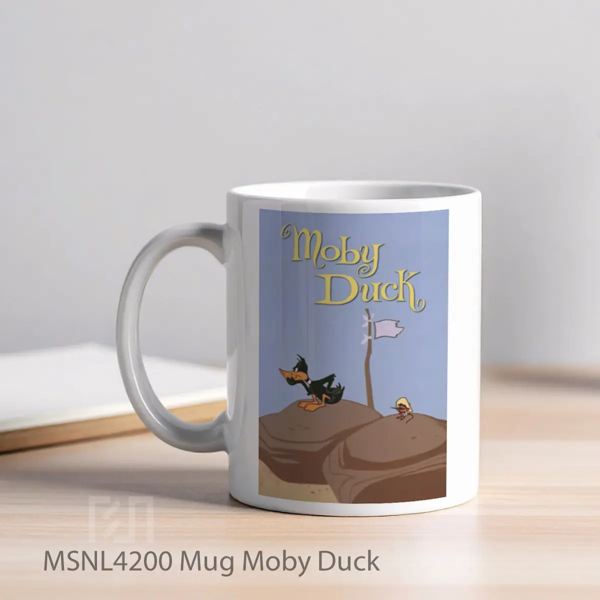 Mug Moby Duck Gelas Keramik Tema Film MSNL4200 - Tampak Kiri