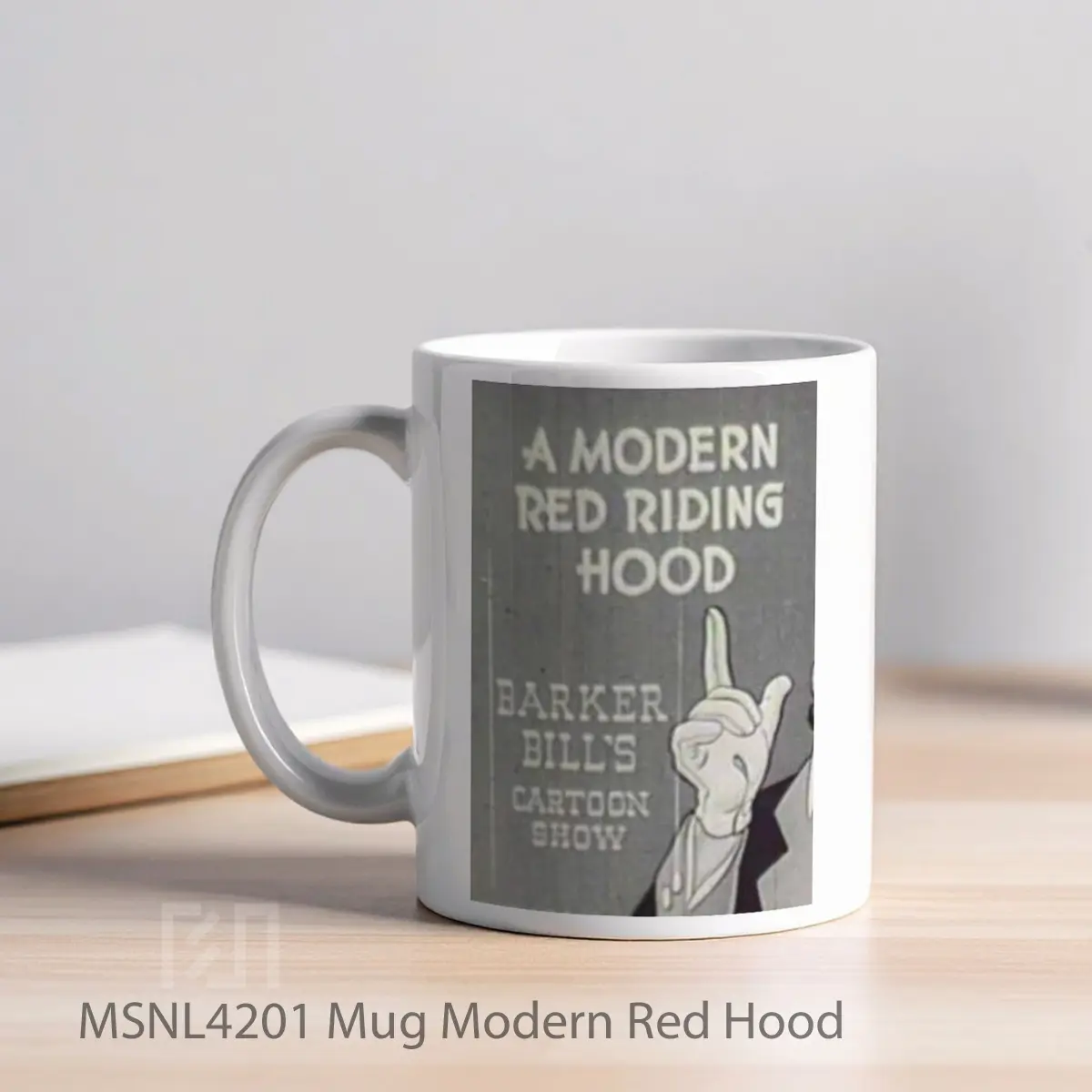 Mug Modern Red Hood Gelas Keramik Tema Film MSNL4201 - Tampak Kiri