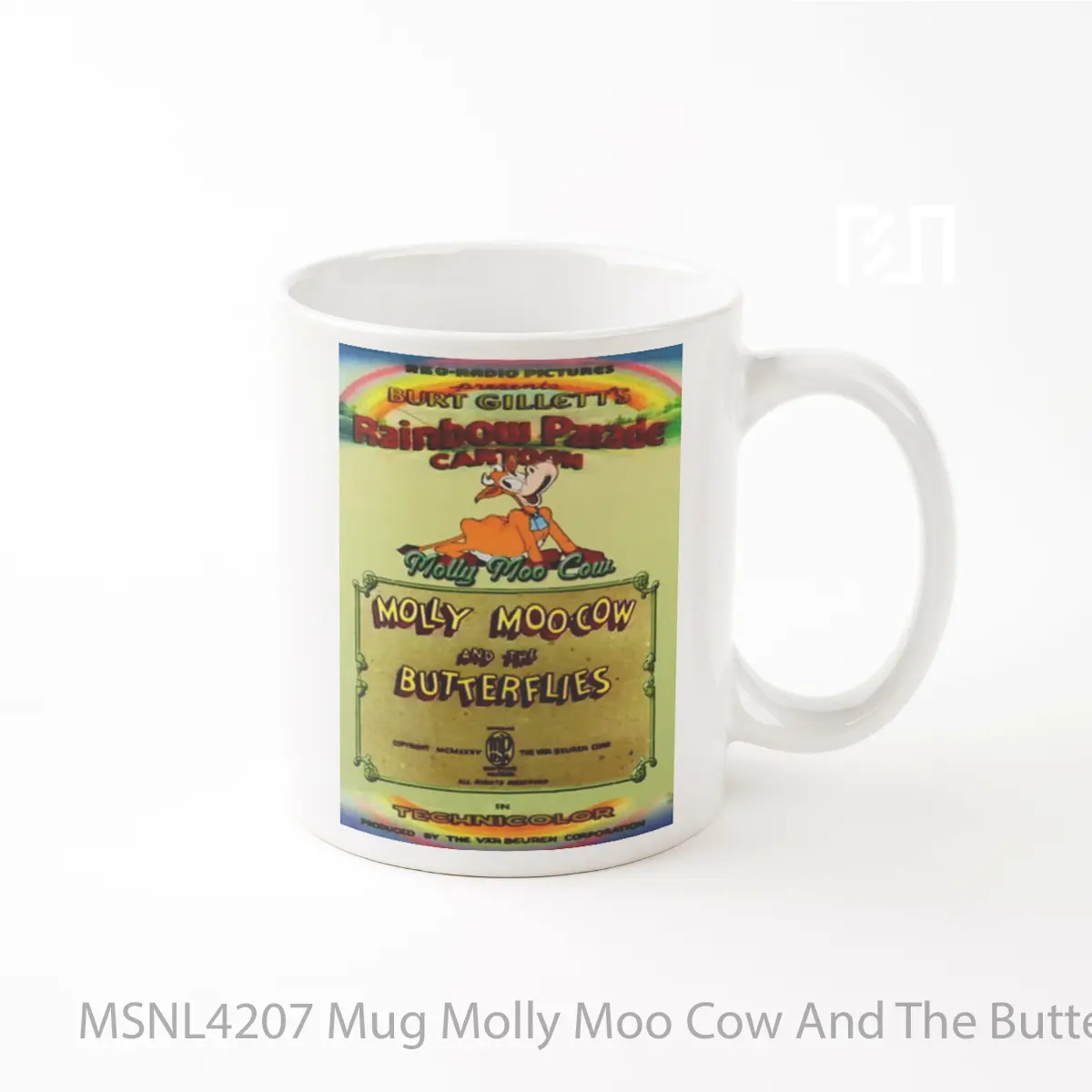 Mug Molly Moo Cow And The Butterflies Gelas Keramik Tema Film MSNL4207