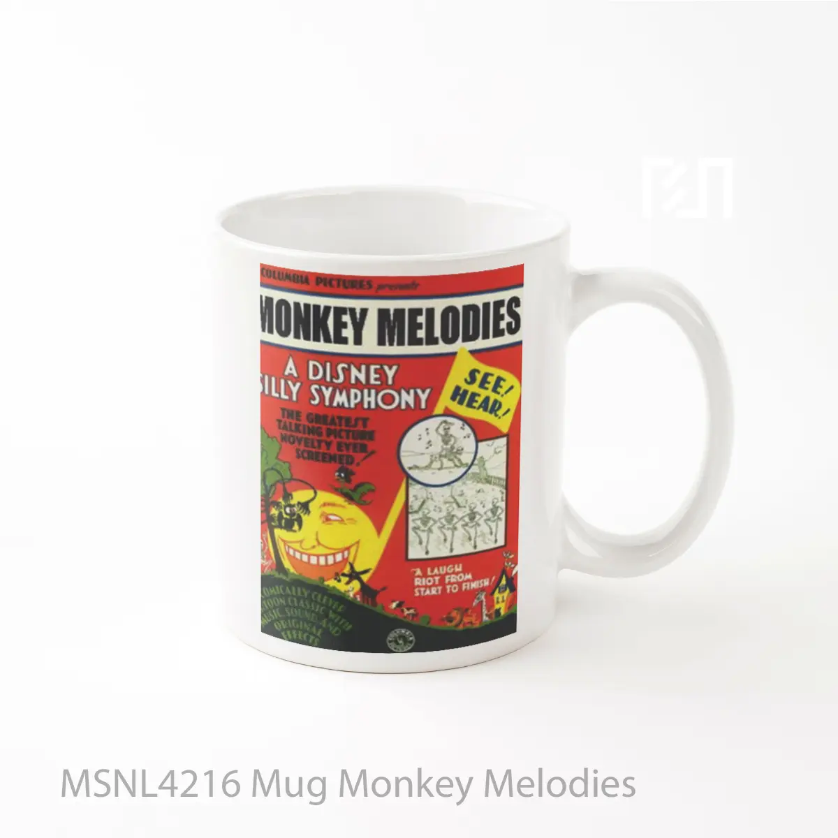 Mug Monkey Melodies Gelas Keramik Tema Film MSNL4216