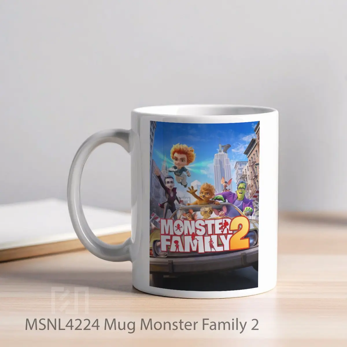 Mug Monster Family 2 Gelas Keramik Tema Film MSNL4224 - Tampak Kiri