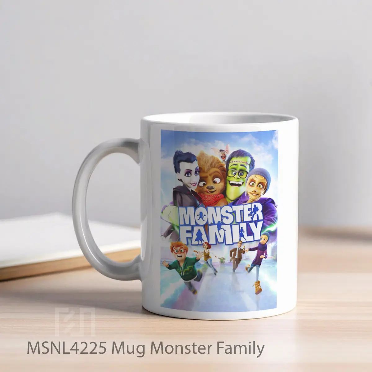 Mug Monster Family Gelas Keramik Tema Film MSNL4225 - Tampak Kiri