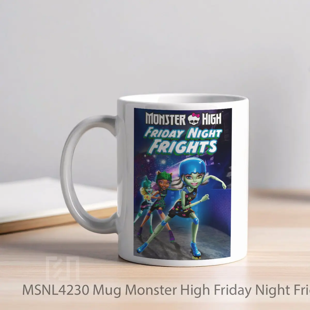 Mug Monster High Friday Night Frights Gelas Keramik Tema Film MSNL4230 - Tampak Kiri
