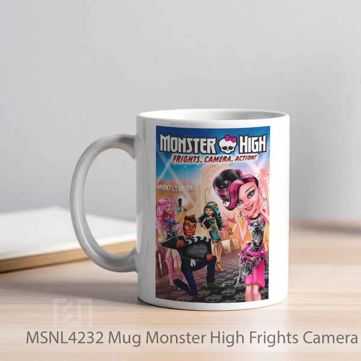 Mug Monster High Frights Camera Action Gelas Keramik Tema Film MSNL4232 - Tampak Kiri