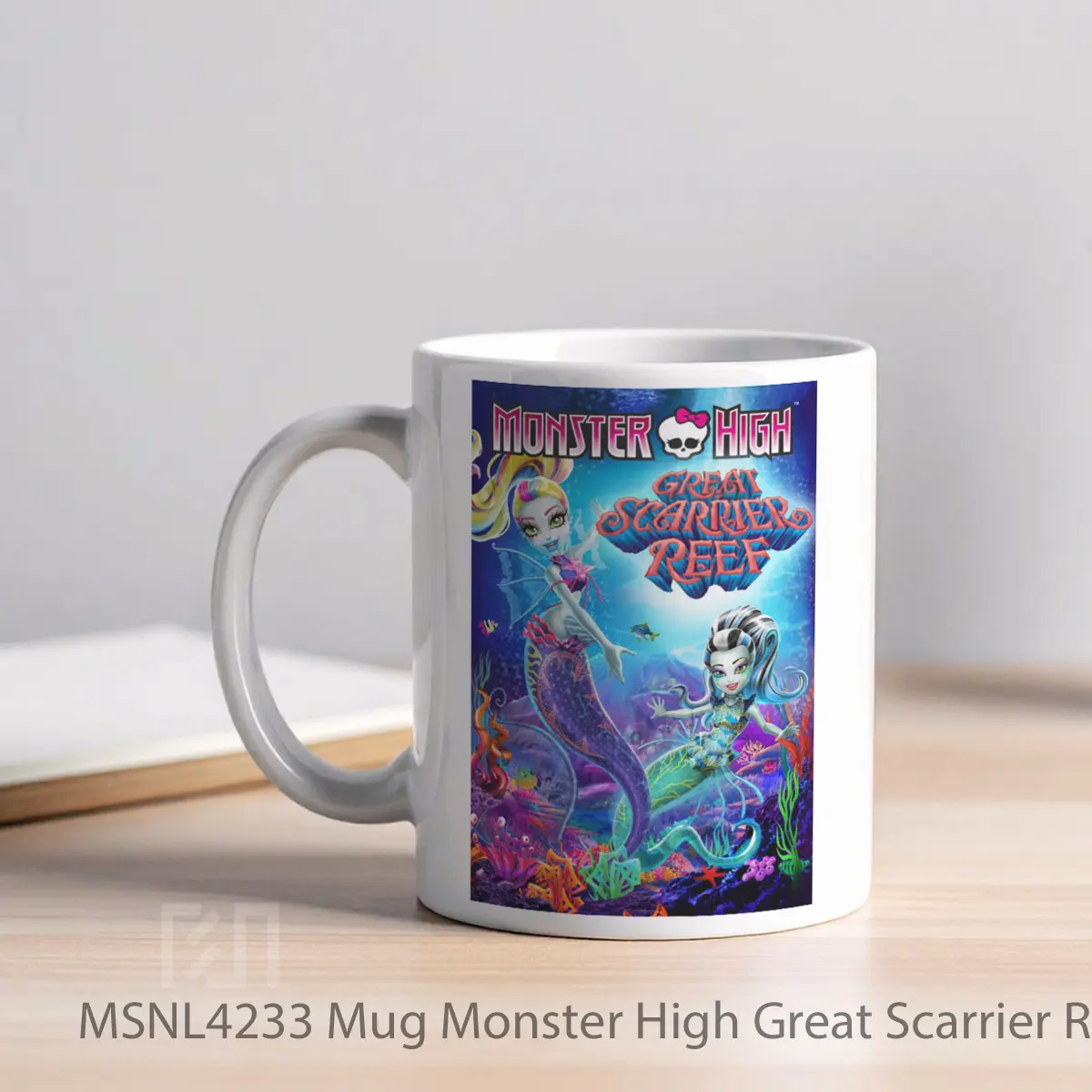 Mug Monster High Great Scarrier Reef Gelas Keramik Tema Film MSNL4233 - Tampak Kiri
