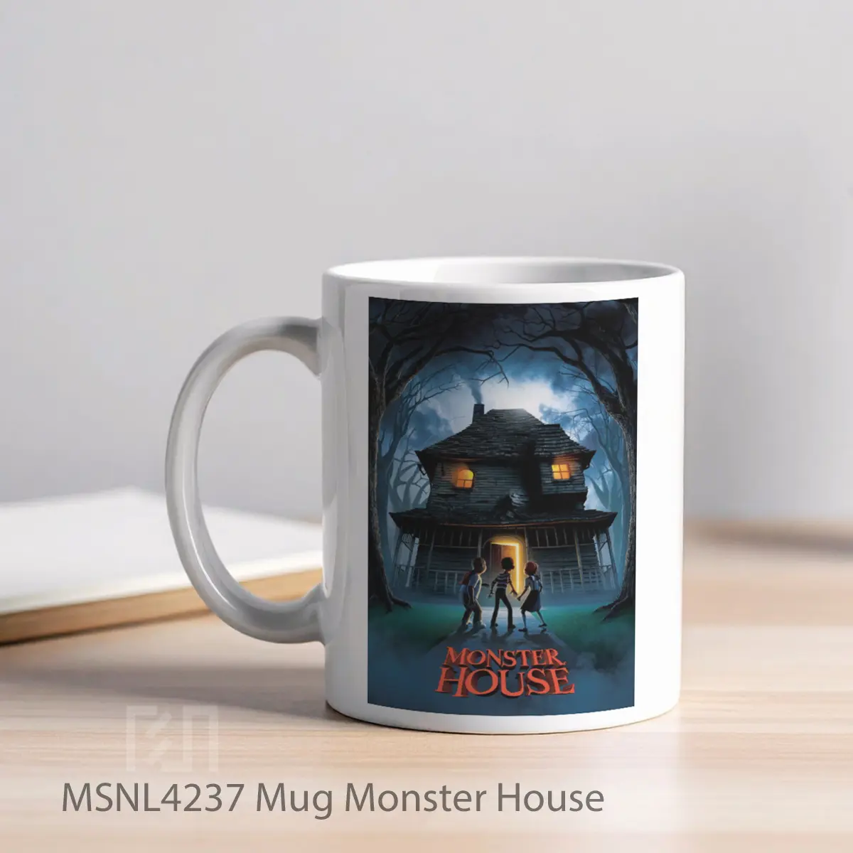 Mug Monster House Gelas Keramik Tema Film MSNL4237 - Tampak Kiri