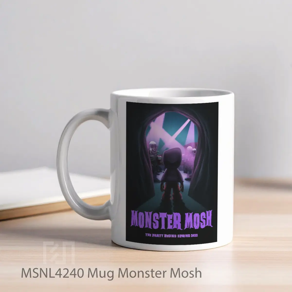 Mug Monster Mosh Gelas Keramik Tema Film MSNL4240 - Tampak Kiri