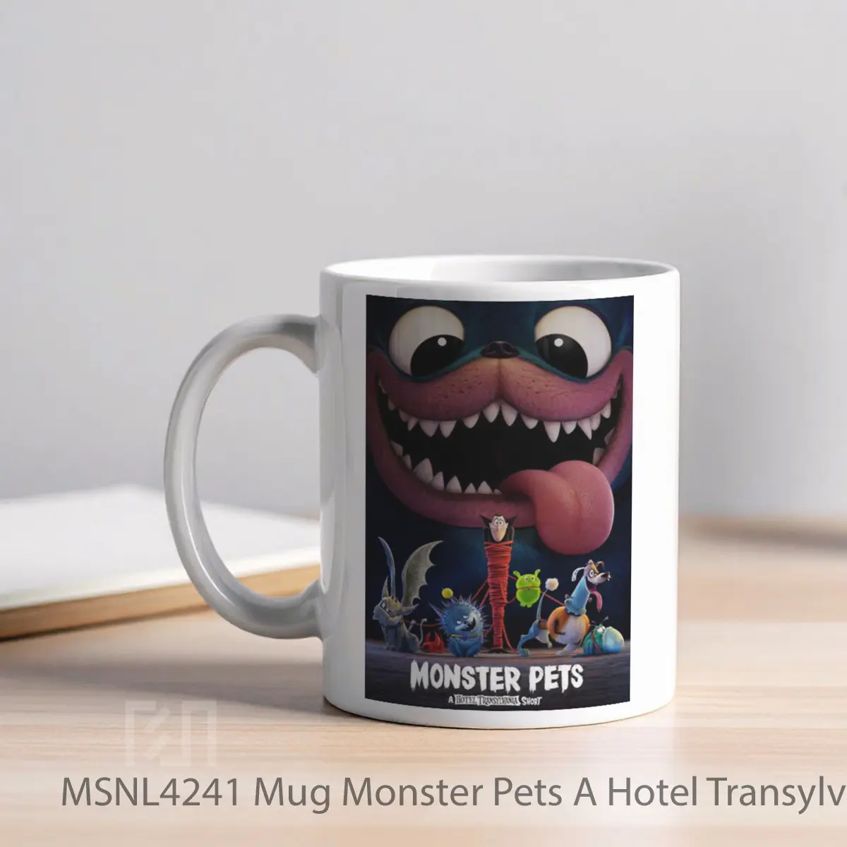 Mug Monster Pets A Hotel Transylvania Short Gelas Keramik Tema Film MSNL4241 - Tampak Kiri