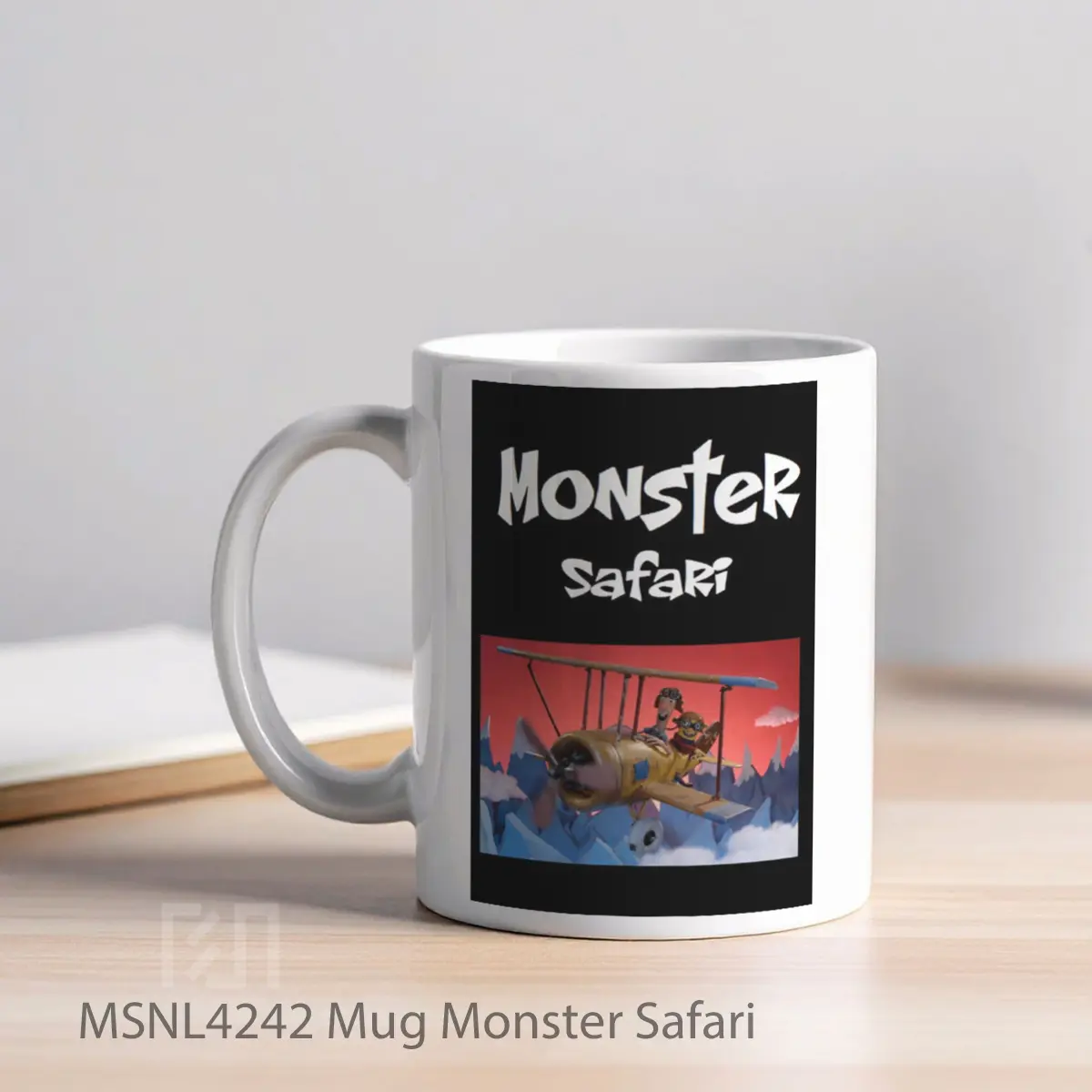 Mug Monster Safari Gelas Keramik Tema Film MSNL4242 - Tampak Kiri