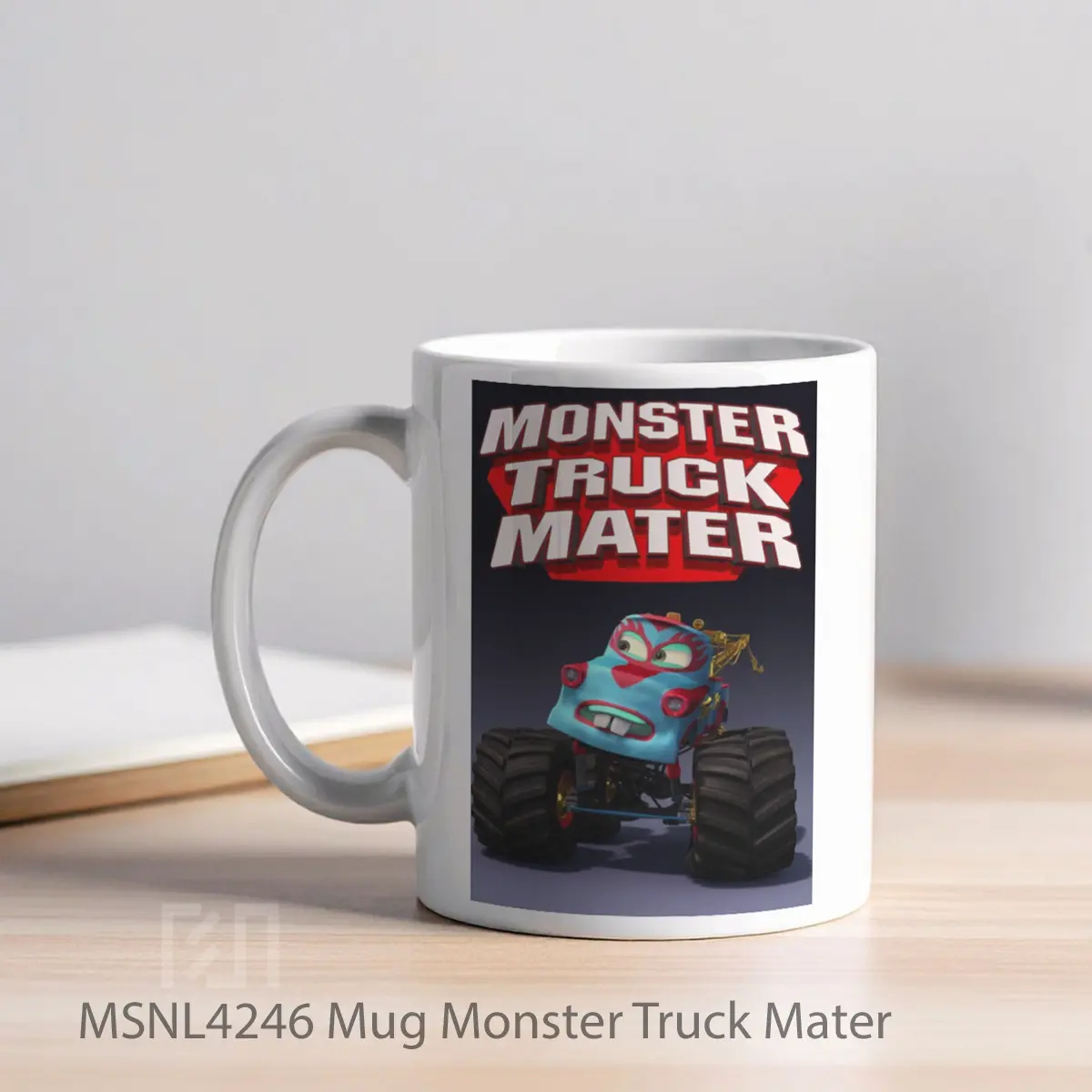 Mug Monster Truck Mater Gelas Keramik Tema Film MSNL4246 - Tampak Kiri