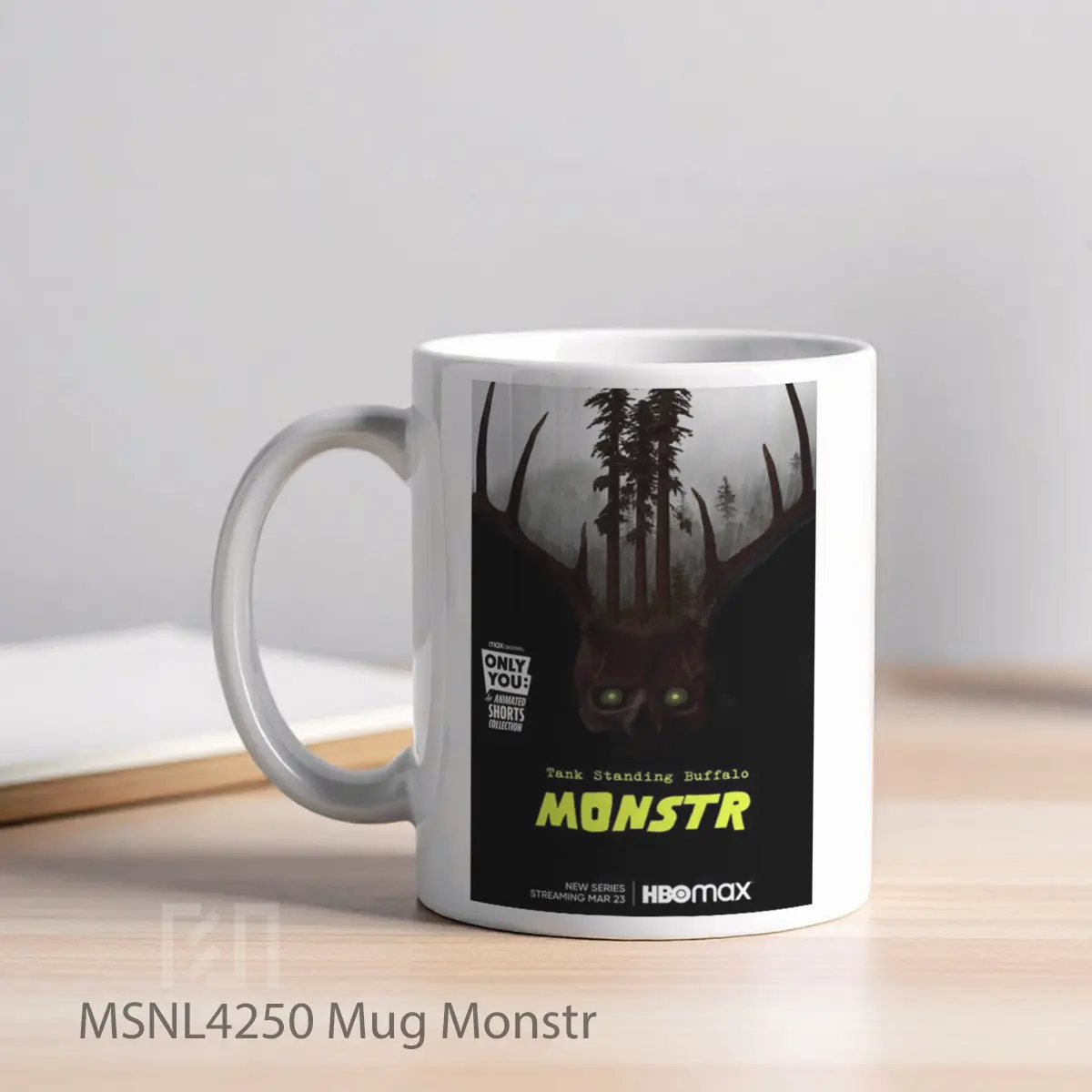 Mug Monstr Gelas Keramik Tema Film MSNL4250 - Tampak Kiri