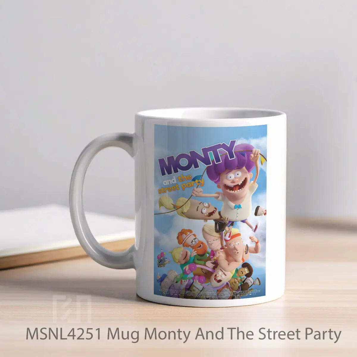 Mug Monty And The Street Party Gelas Keramik Tema Film MSNL4251 - Tampak Kiri