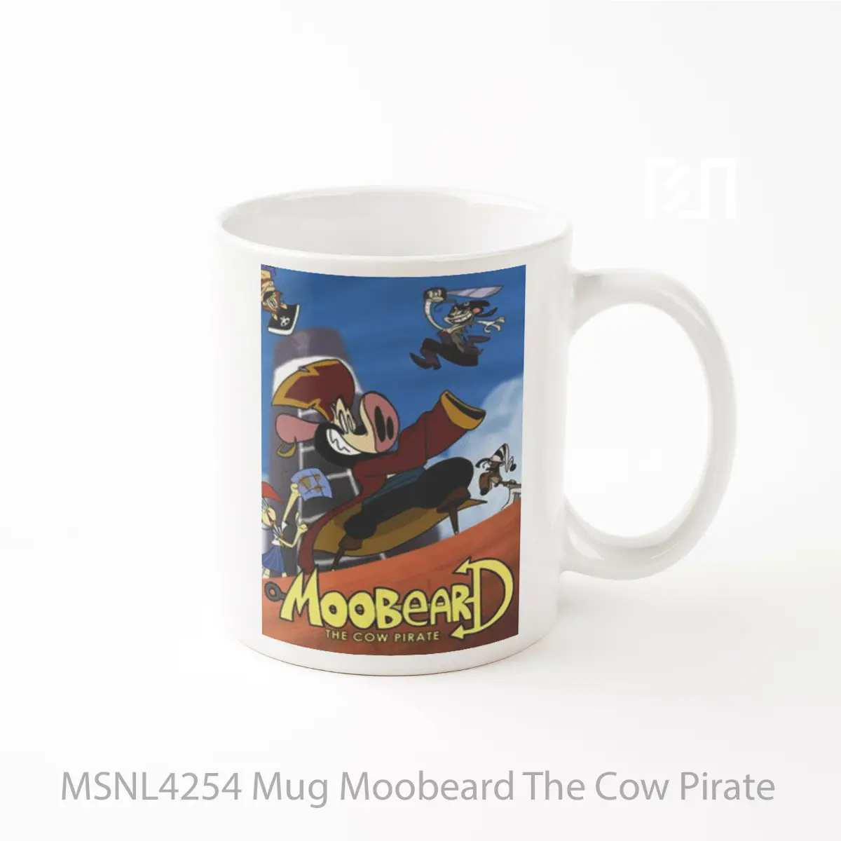 Mug Moobeard The Cow Pirate Gelas Keramik Tema Film MSNL4254