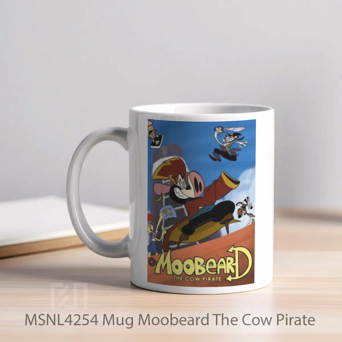 Mug Moobeard The Cow Pirate Gelas Keramik Tema Film MSNL4254 - Tampak Kiri