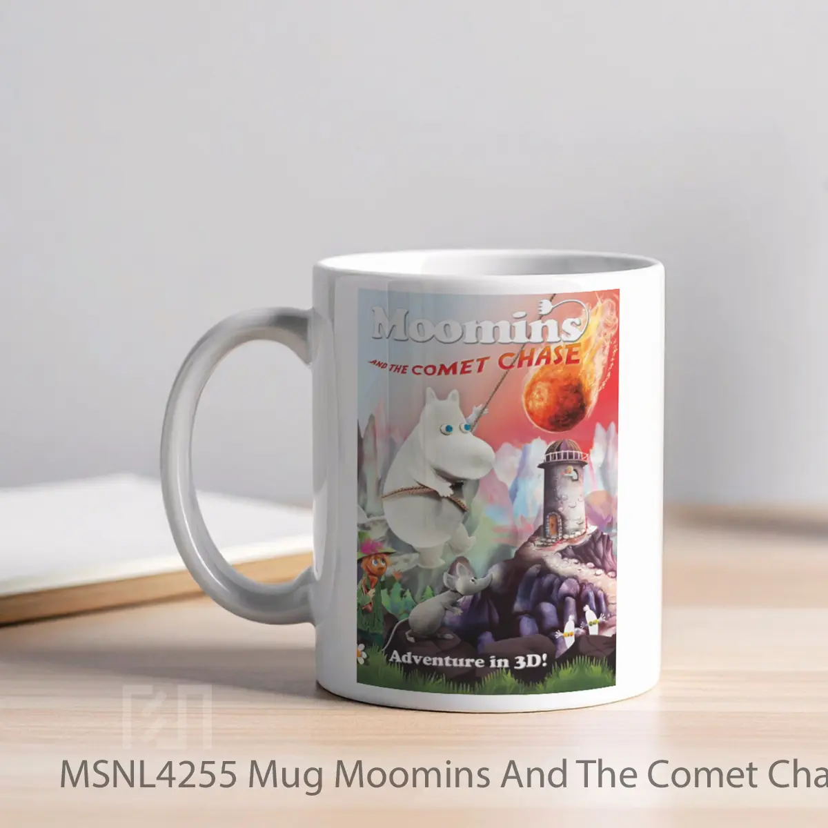 Mug Moomins And The Comet Chase Gelas Keramik Tema Film MSNL4255 - Tampak Kiri