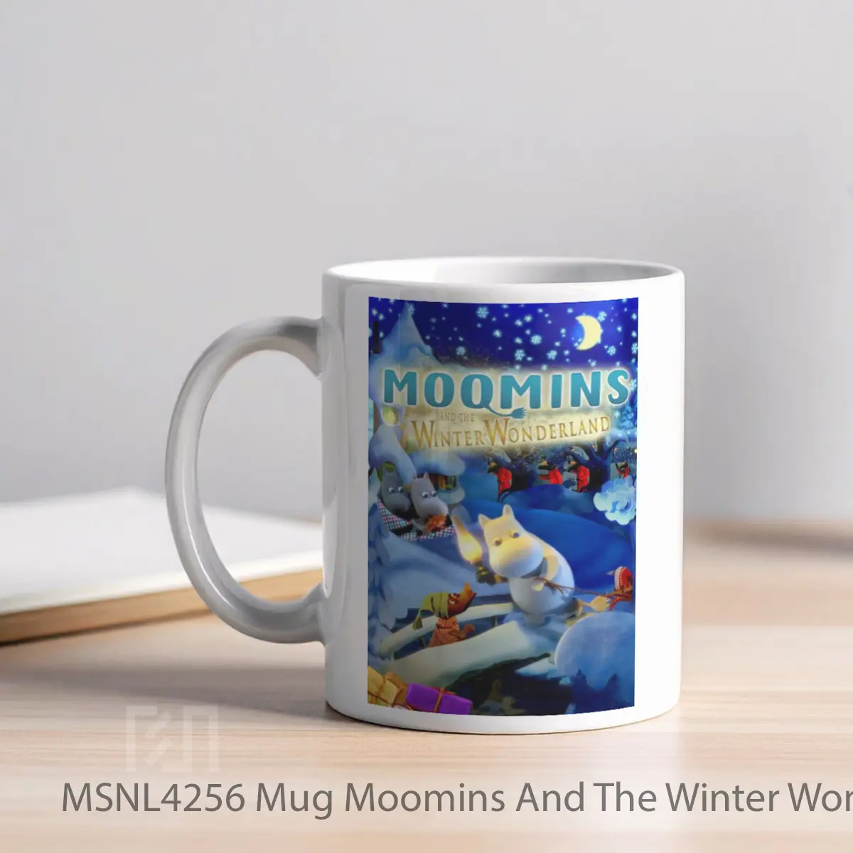 Mug Moomins And The Winter Wonderland Gelas Keramik Tema Film MSNL4256 - Tampak Kiri