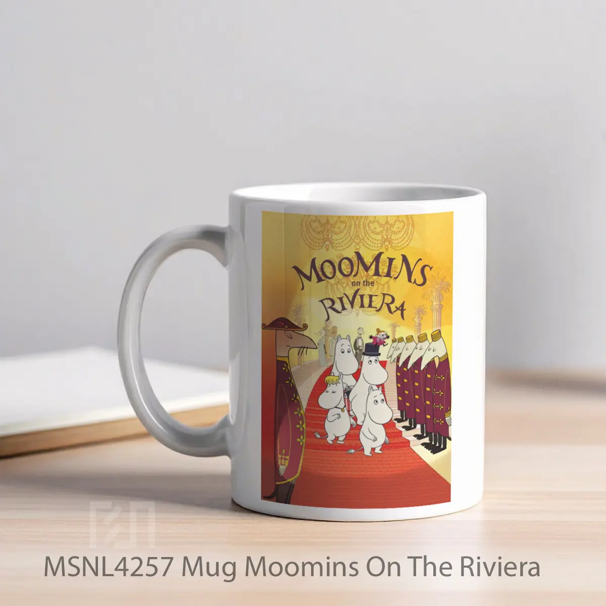 Mug Moomins On The Riviera Gelas Keramik Tema Film MSNL4257 - Tampak Kiri