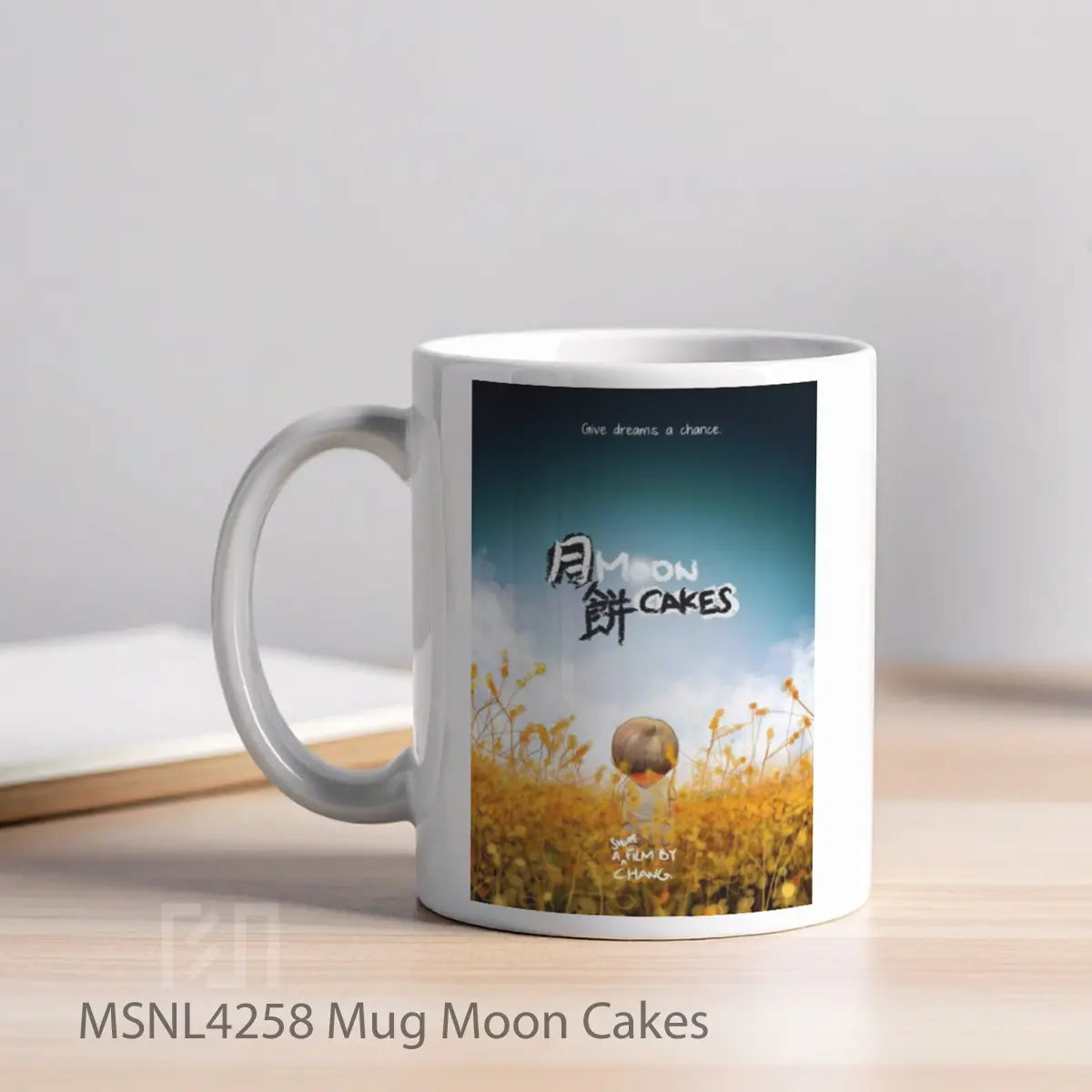 Mug Moon Cakes Gelas Keramik Tema Film MSNL4258 - Tampak Kiri