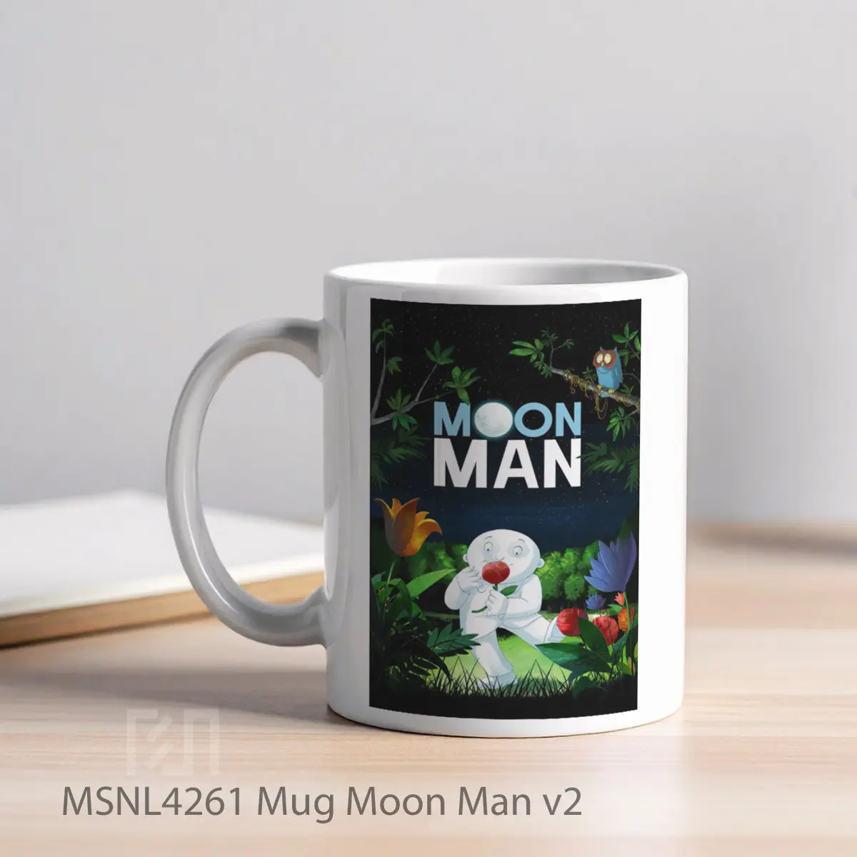 Mug Moon Man V2 Gelas Keramik Tema Film MSNL4261 - Tampak Kiri