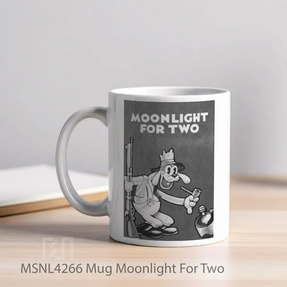 Mug Moonlight For Two Gelas Keramik Tema Film MSNL4266 - Tampak Kiri