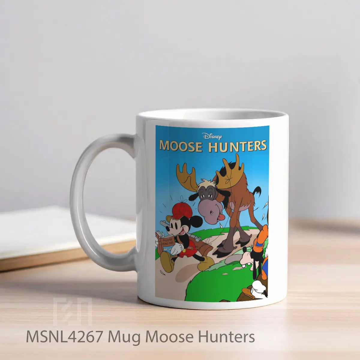 Mug Moose Hunters Gelas Keramik Tema Film MSNL4267 - Tampak Kiri