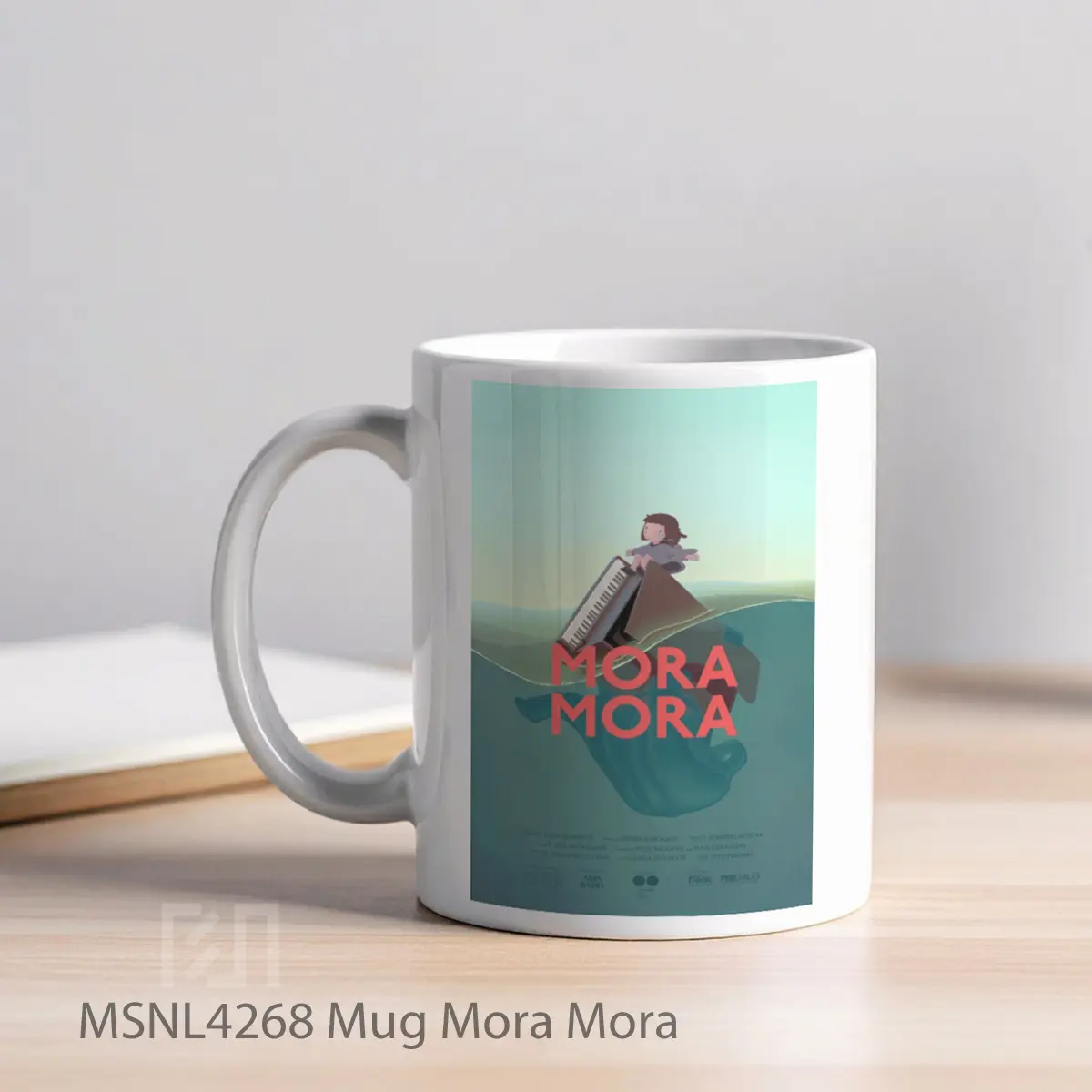 Mug Mora Mora Gelas Keramik Tema Film MSNL4268 - Tampak Kiri