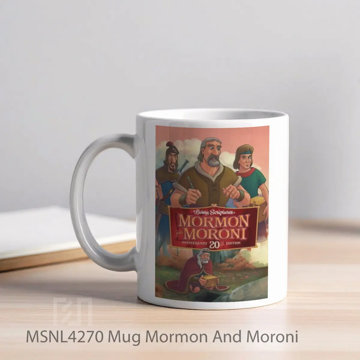 Mug Mormon And Moroni Gelas Keramik Tema Film MSNL4270 - Tampak Kiri