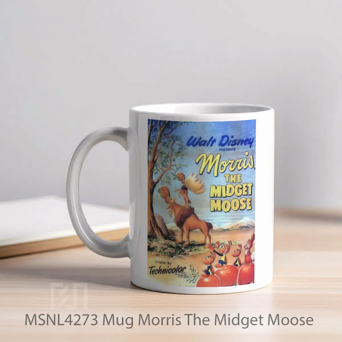 Mug Morris The Midget Moose Gelas Keramik Tema Film MSNL4273 - Tampak Kiri