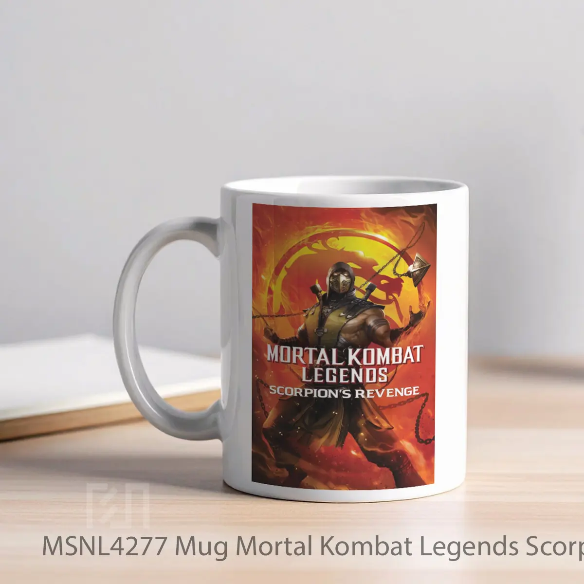 Mug Mortal Kombat Legends Scorpion S Revenge Gelas Keramik Tema Film MSNL4277 - Tampak Kiri