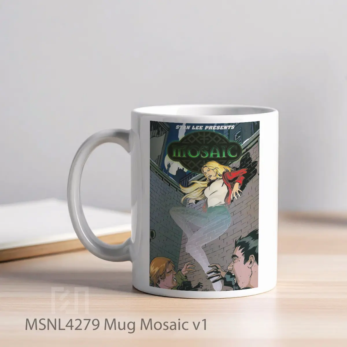 Mug Mosaic V1 Gelas Keramik Tema Film MSNL4279 - Tampak Kiri