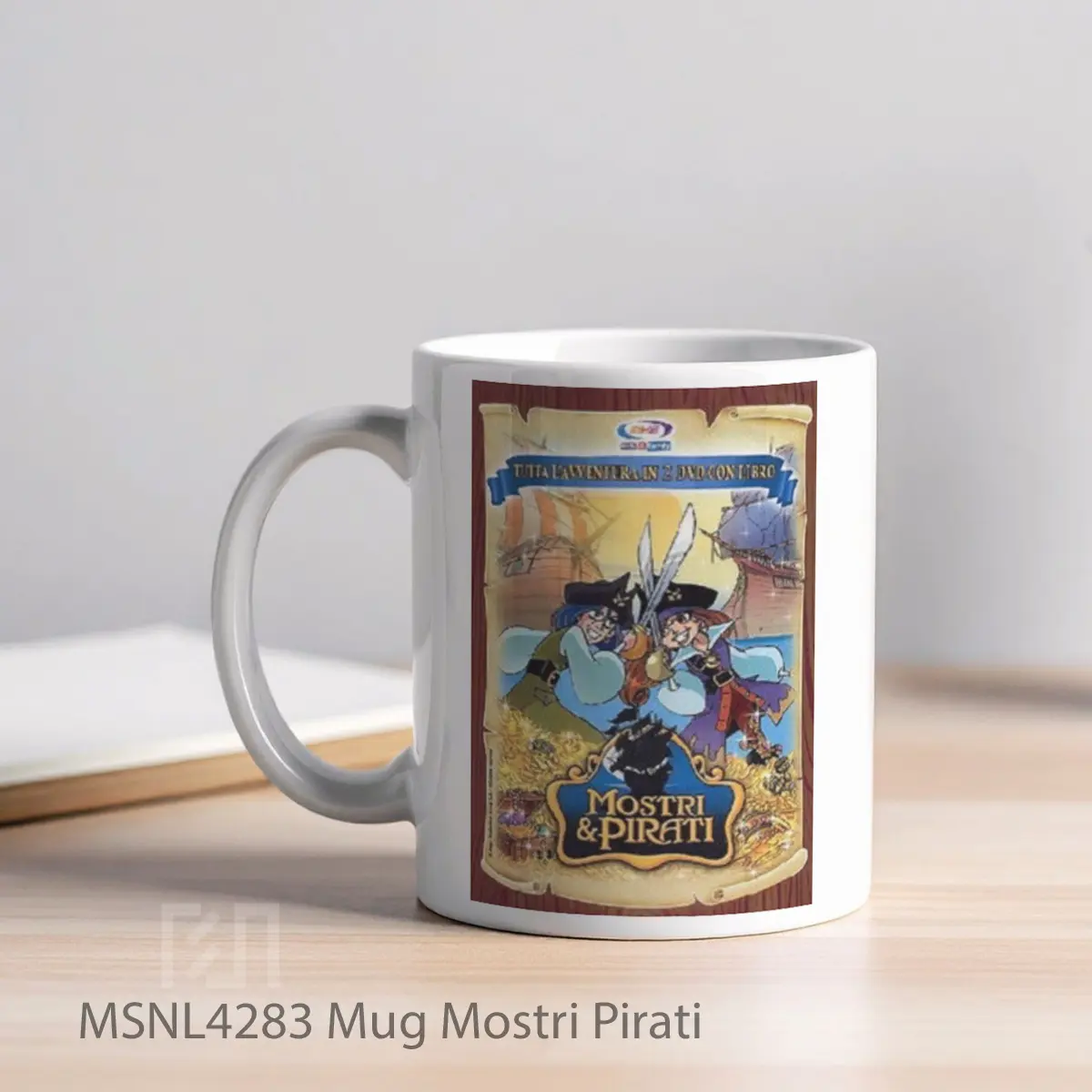 Mug Mostri Pirati Gelas Keramik Tema Film MSNL4283 - Tampak Kiri