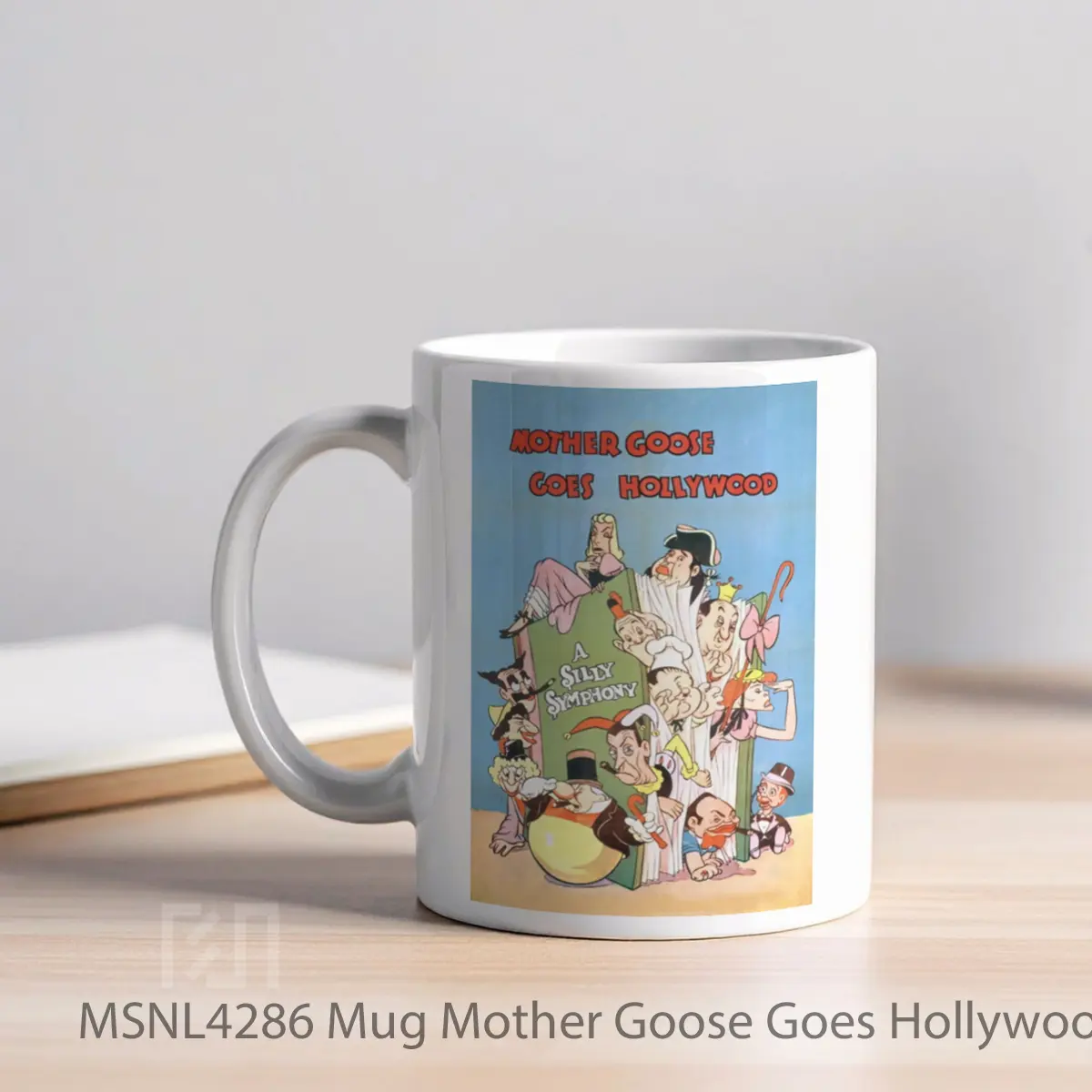 Mug Mother Goose Goes Hollywood Gelas Keramik Tema Film MSNL4286 - Tampak Kiri