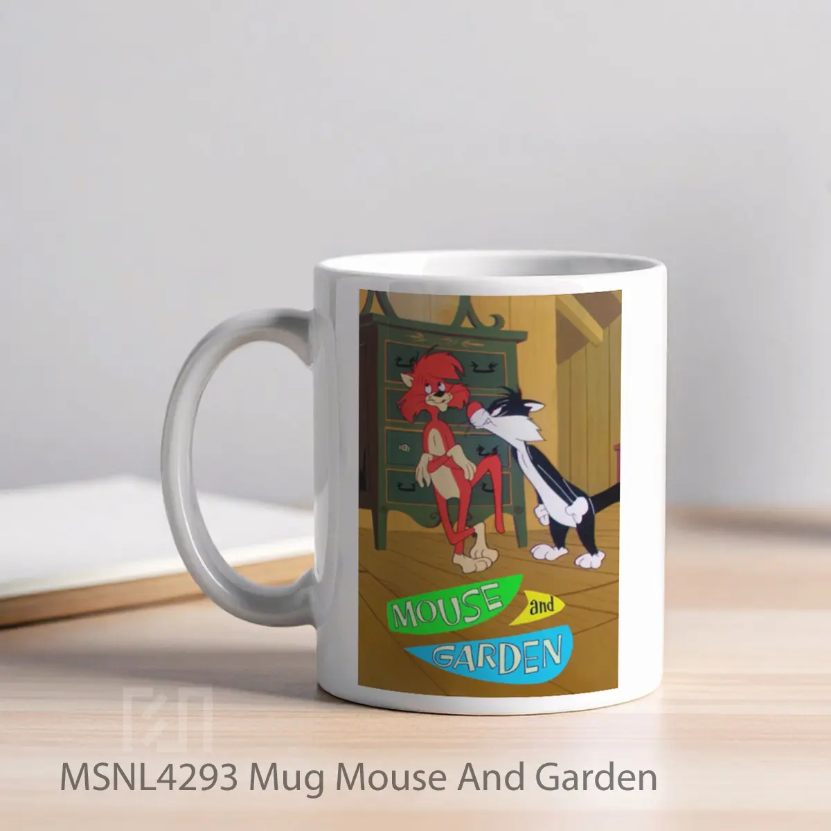 Mug Mouse And Garden Gelas Keramik Tema Film MSNL4293 - Tampak Kiri