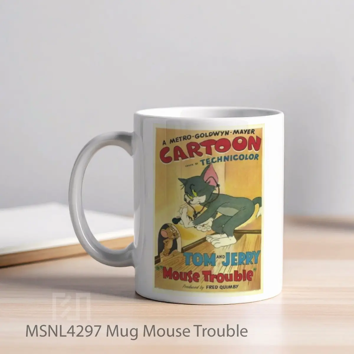 Mug Mouse Trouble Gelas Keramik Tema Film MSNL4297 - Tampak Kiri